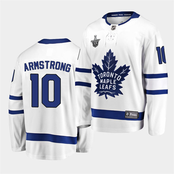 Mens Toronto Maple Leafs Retired Player #10 George Armstrong adidas Away White Player Jersey